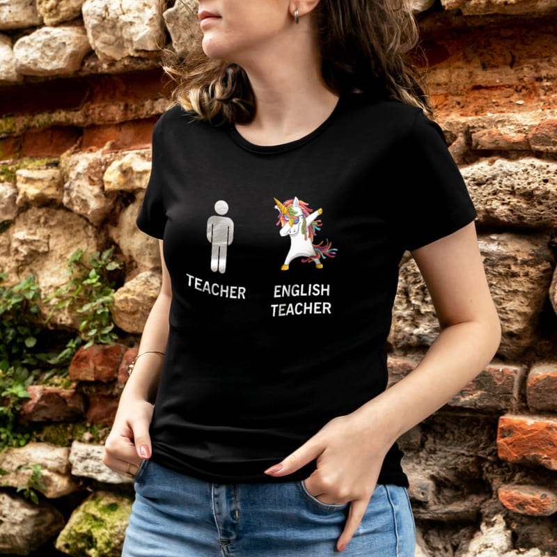 İngilizce Öğretmenine Hediye Espirili Tasarım Tişört