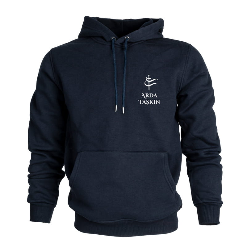 İsim Yazılı Kılıç Tasarımlı kişiye Özel Kapşonlu Sweatshirt