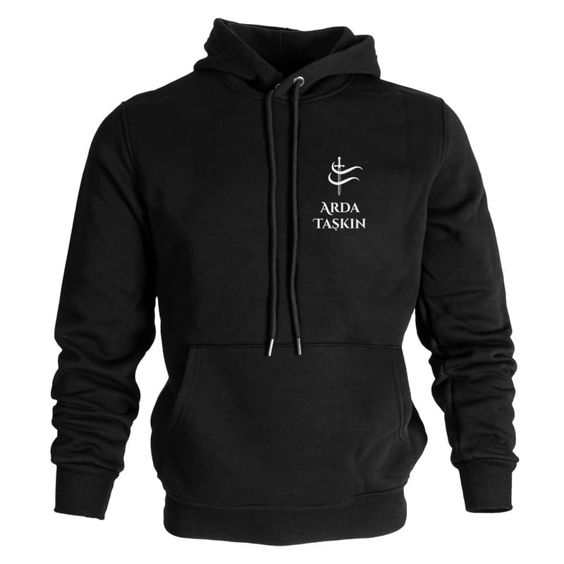 İsim Yazılı Kılıç Tasarımlı kişiye Özel Kapşonlu Sweatshirt