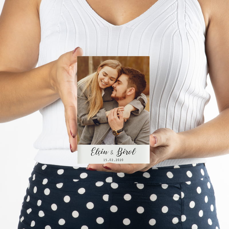 İsme Özel Fotoğraf Baskılı Sevgiliye Hediye Akrilik Çerçeve