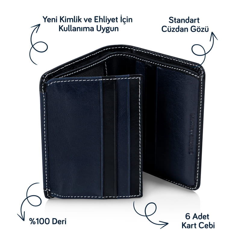 İsme Özel Hediye Spor Kartlık Cüzdan - Hakiki Deri