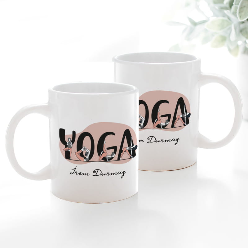 İsme Özel Yoga Eğitmene Hediye Porselen Kupa