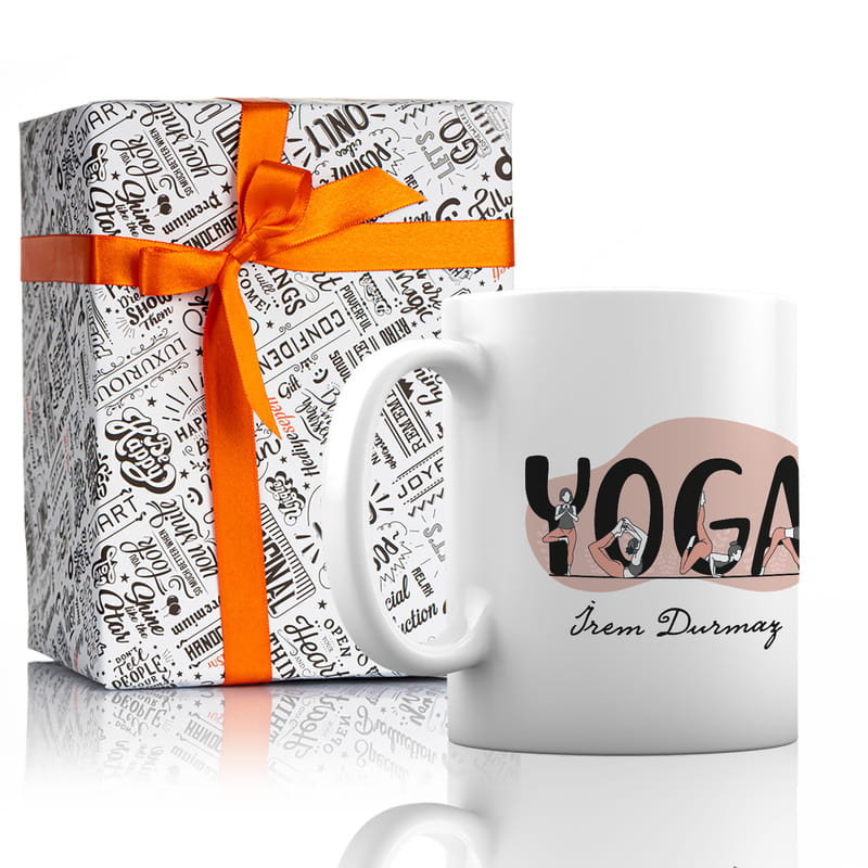 İsme Özel Yoga Eğitmene Hediye Porselen Kupa