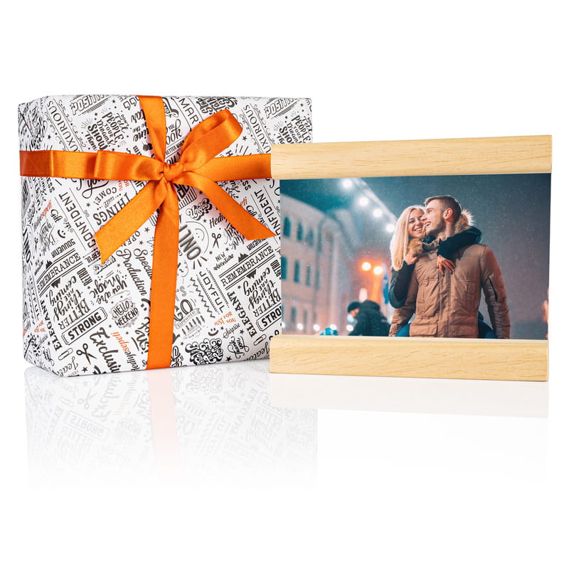 Kişiye Özel Fotoğraf Baskılı Ahşap Kaideli Akrilik Foto