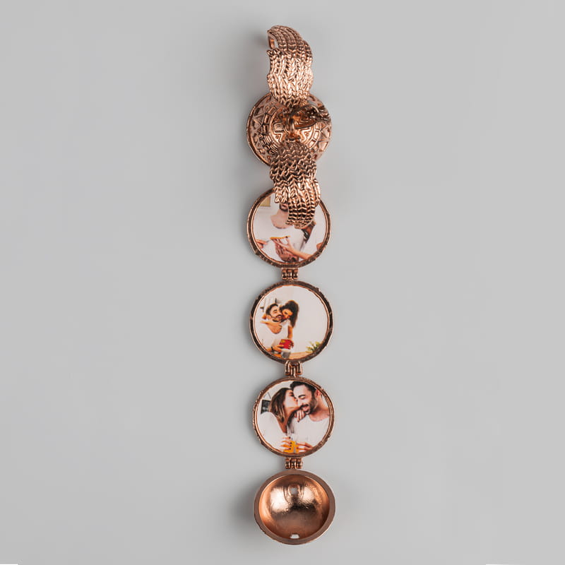 Kişiye Özel Fotoğraf Baskılı Melek Kanatlı Küre Kolye