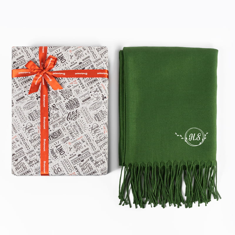 Kişiye Özel Monogram Tasarımlı Şal