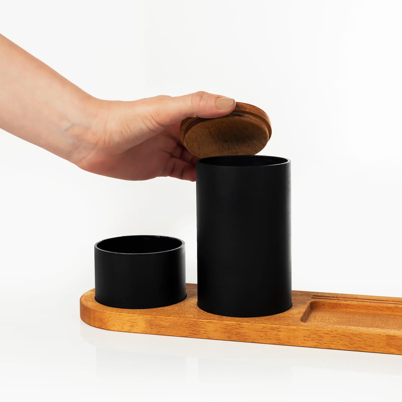 Logo Baskılı Kurumsal Hediye Masaüstü Ahşap Düzenleyici Set