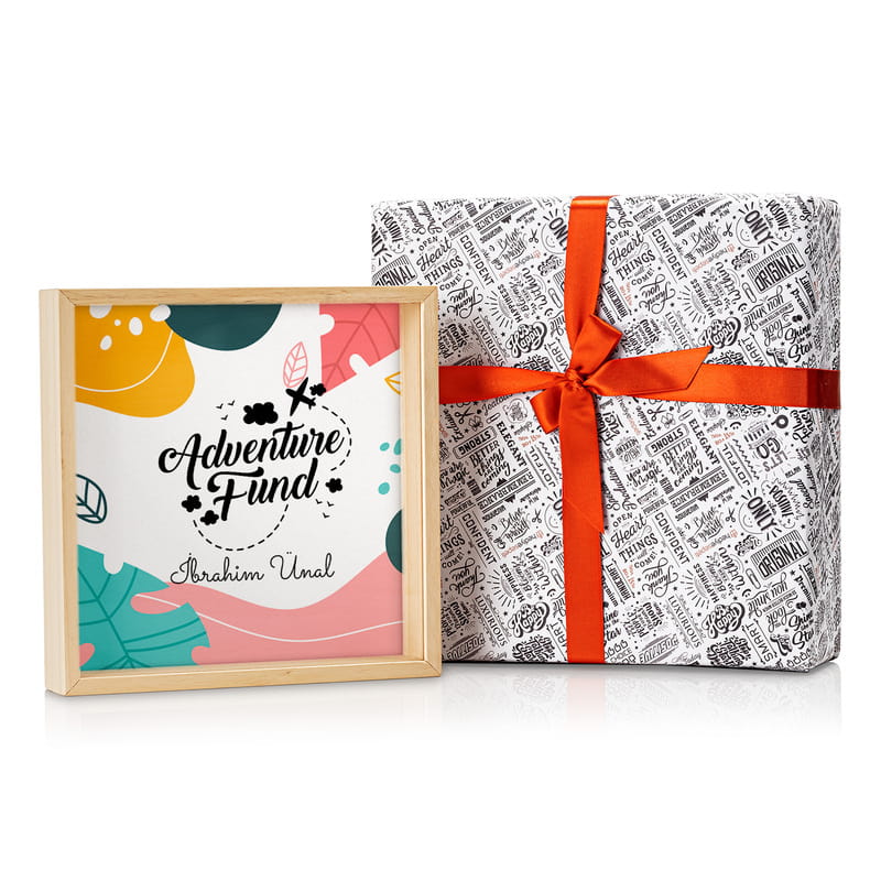 Macera Fonu Tasarımlı İsme Özel Ahşap Kumbara