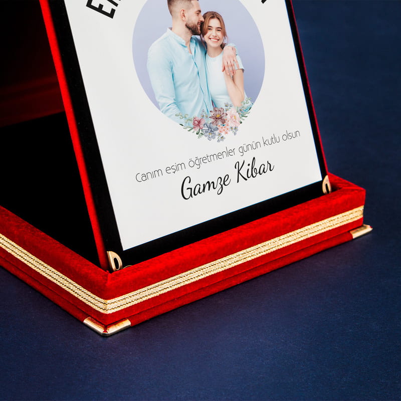 Öğretmen Eşe Öğretmenler Günü Hediyesi Fotoğraf Baskılı Plaket