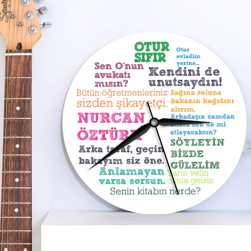 Öğretmenler Günü Hediyesi Klasik Öğretmen Sözleri Duvar Saati