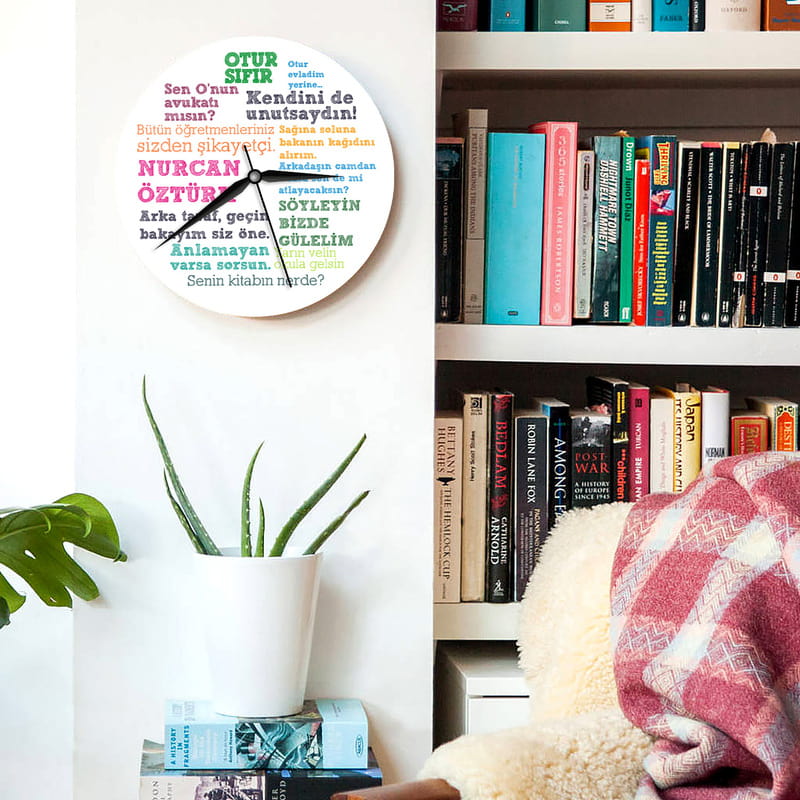 Öğretmenler Günü Hediyesi Klasik Öğretmen Sözleri Duvar Saati