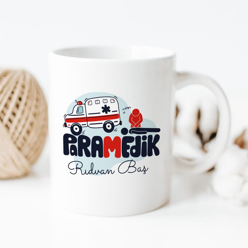Paramedik Arkadaşa Özel Porselen Kahve Kupası
