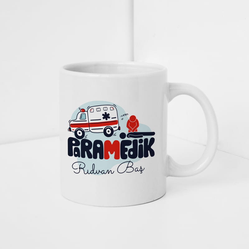 Paramedik Arkadaşa Özel Porselen Kahve Kupası
