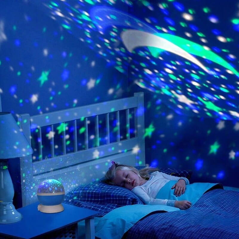 Renkli Gökyüzü Projeksiyonlu Tavan Yansıtma Led Gece Lambası