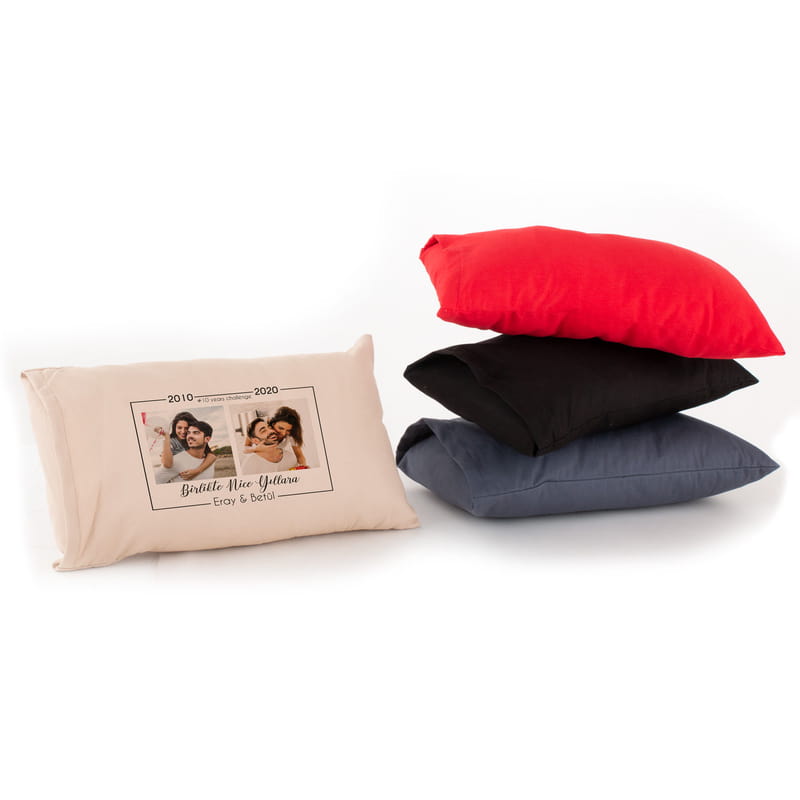 Sevgiliye Hediye 10 Years Challenge Fotoğraf Baskılı Yastık
