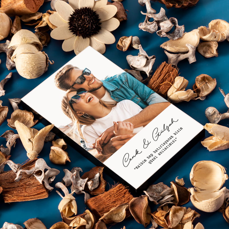 Sevgiliye Hediye Fotoğraf Baskılı Ahşap Çerçeve