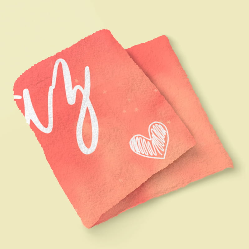 Sevgiliye Hediye İsme Özel 2'li Plaj Havlu Seti