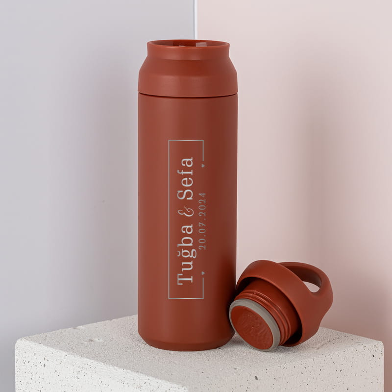 Sevgiliye Hediye Kişiye Özel Çelik Termos - 500 ml Mug Termos