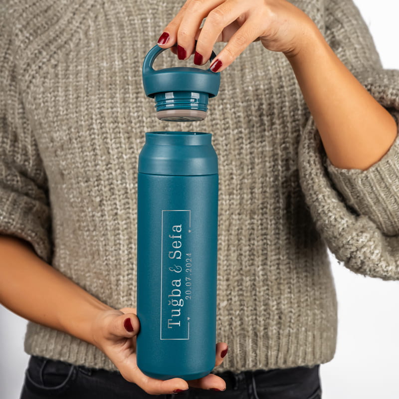 Sevgiliye Hediye Kişiye Özel Çelik Termos - 500 ml Mug Termos