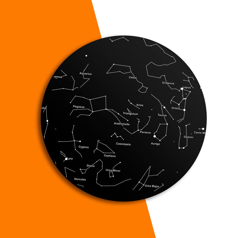 Sevgiliye Hediye Yıldız Haritası Tasarımlı Plak Tablo