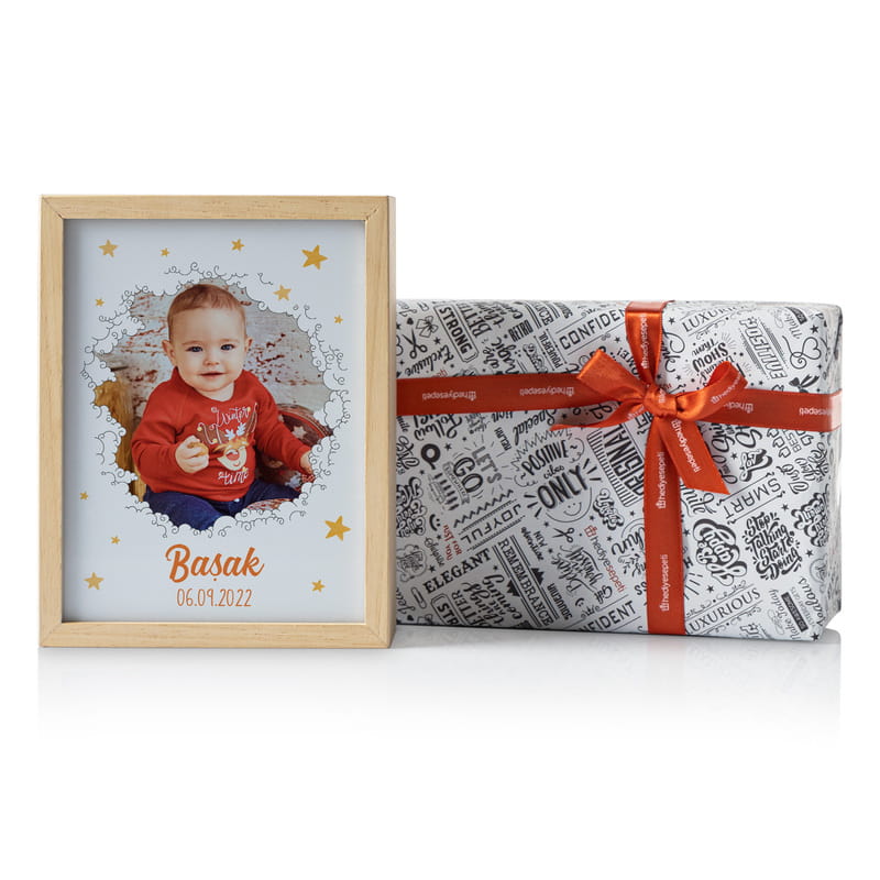 1 Yaş Doğum Günü Hediyesi Ahşap Dekoratif Led Lamba