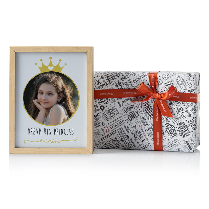 10 Yaş Doğum Günü Hediyesi Prenses Tasarımlı Ahşap Dekoratif Lamba