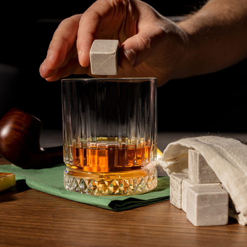 Açık Gri Viski Soğutma Taşı - Viski Soğutucu Taş