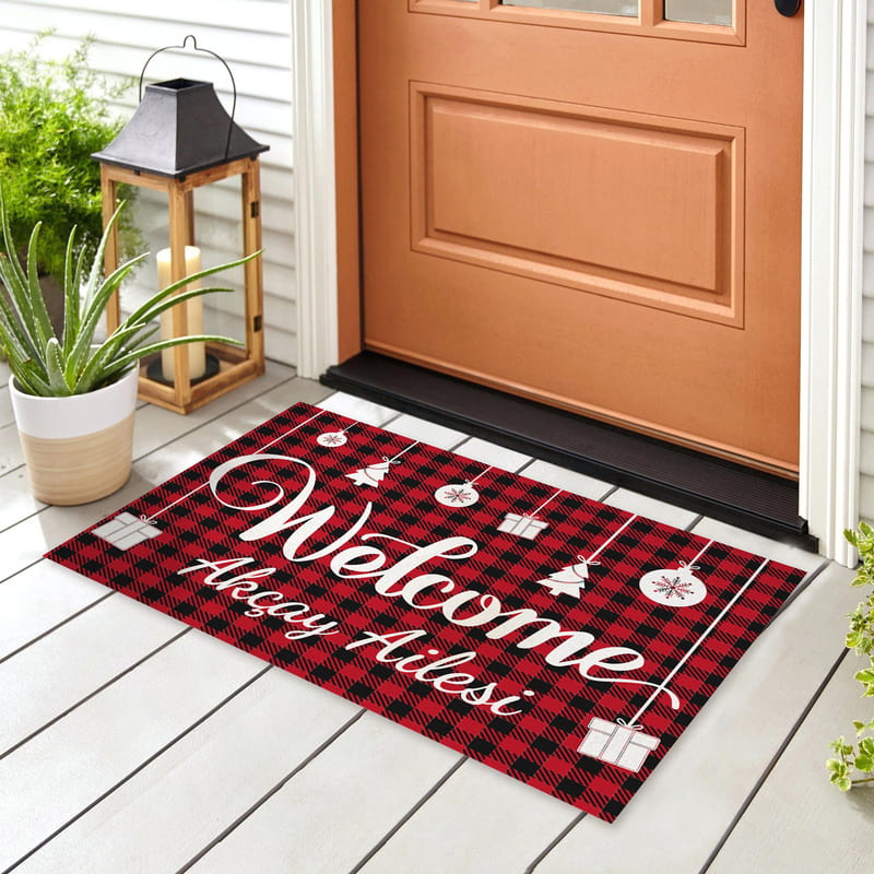 Aile İsmi Yazılı Welcome Kapı Önü Paspas