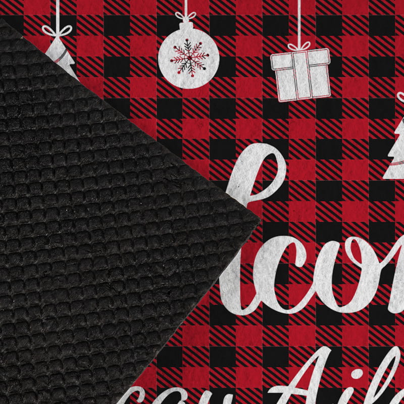 Aile İsmi Yazılı Welcome Kapı Önü Paspas