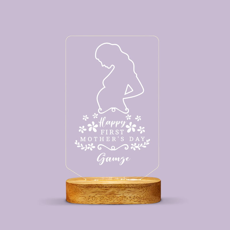 Anne Adayına Özel Tasarımlı İlk Anneler Günü Hediyesi Dekoratif Led Lamba