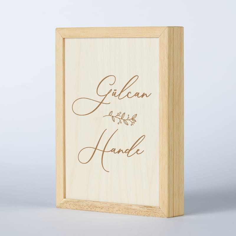 Canım Anneme Ahşap Çerçeve - Fotoğraflı Ahşap Hediye Kutusu
