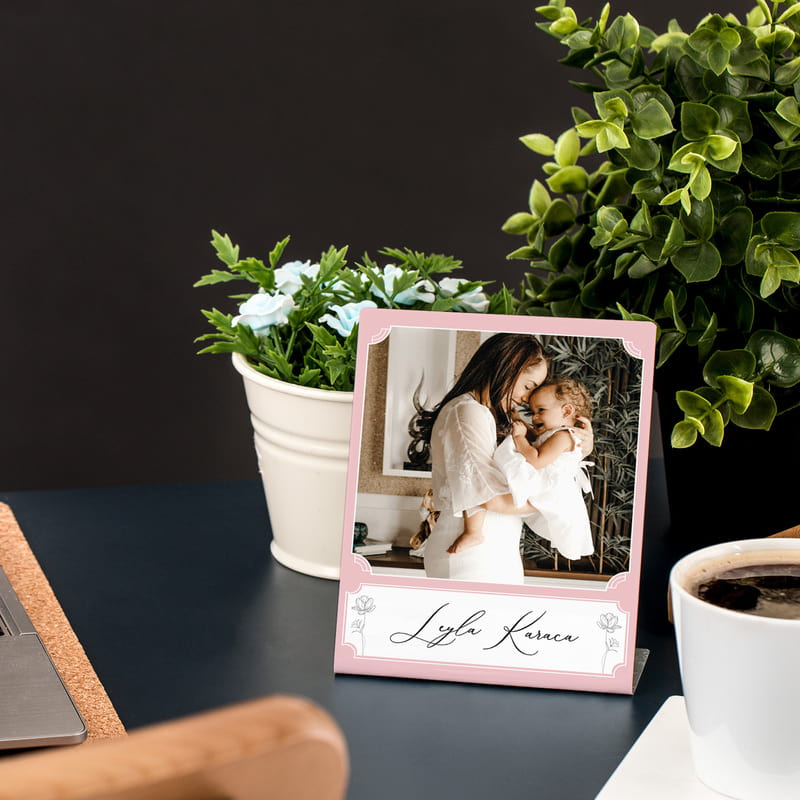 Anneler Günü Hediyesi İsim ve Fotoğraf Baskılı Metal Foto