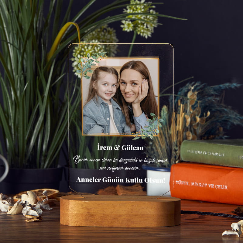 Anneye Hediye Kişiye Özel Dekoratif Led Lamba