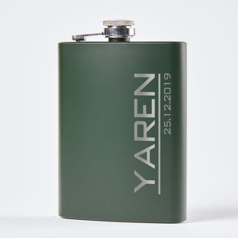 Arkadaşa Hediye Minimal Tasarımlı Mat Siyah Çelik Matara