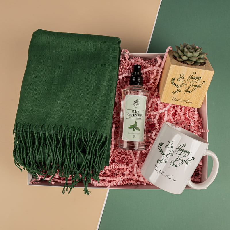 Be Happy Be Bright Be You Tasarımlı Kişiye Özel Hediye Kutusu