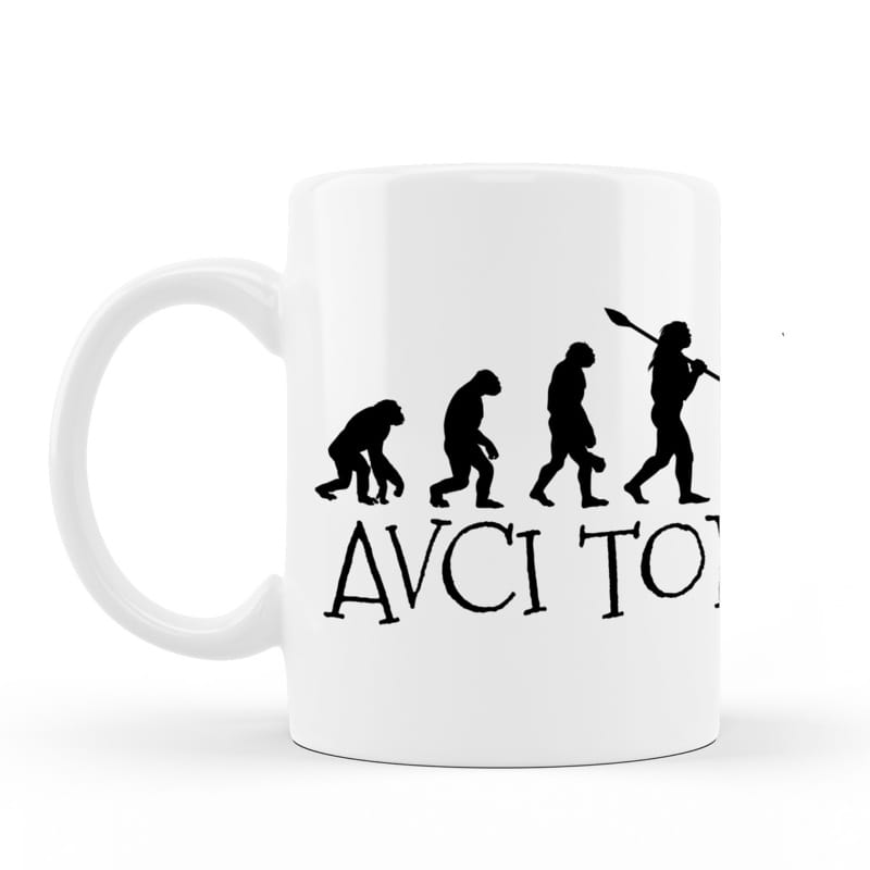 Çimen TalkShow Avcı Toplayıcı Tasarımlı Porselen Kupa