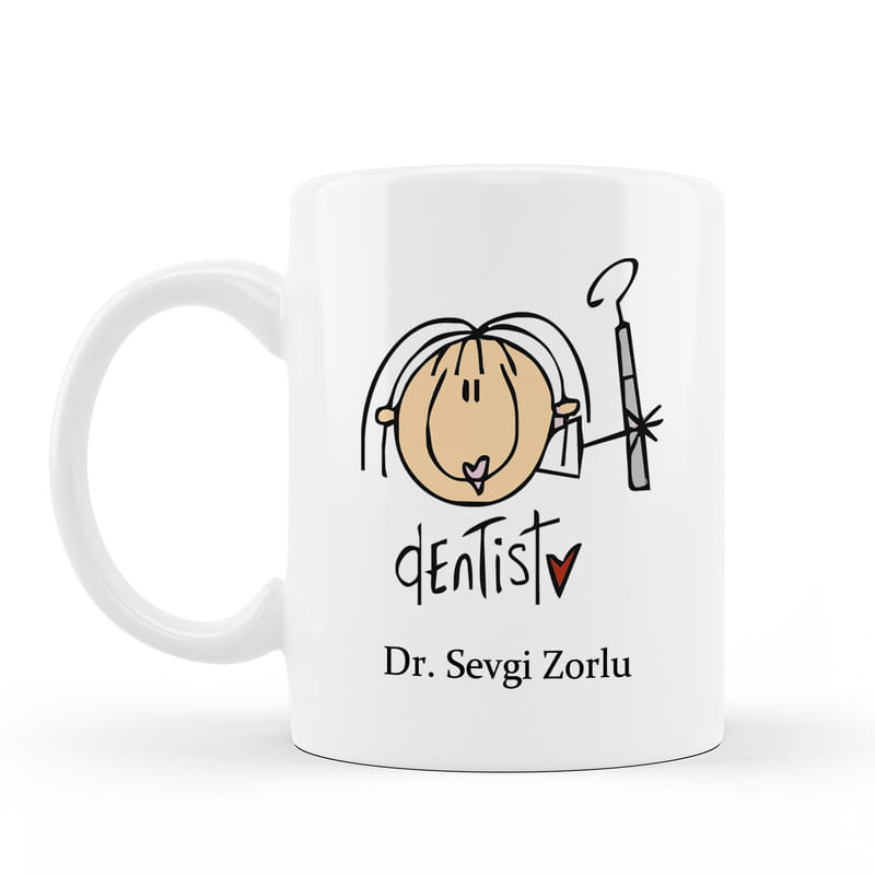Diş Hekimi Karikatürlü Diş Hekimi Kupası