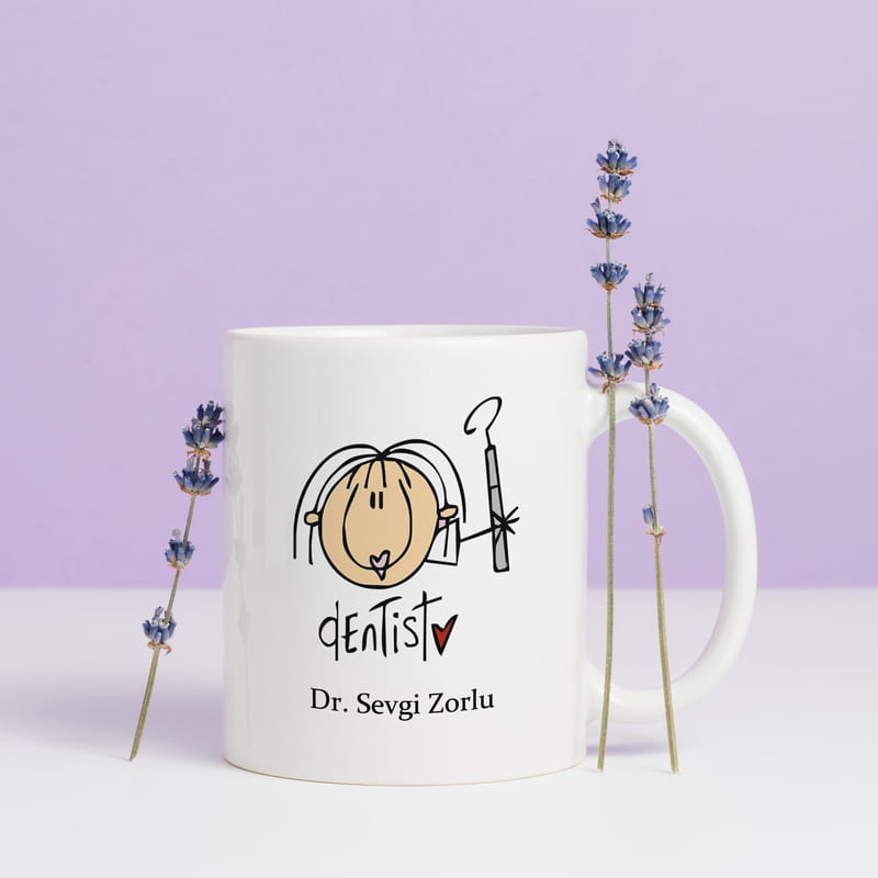 Diş Hekimi Karikatürlü Diş Hekimi Kupası