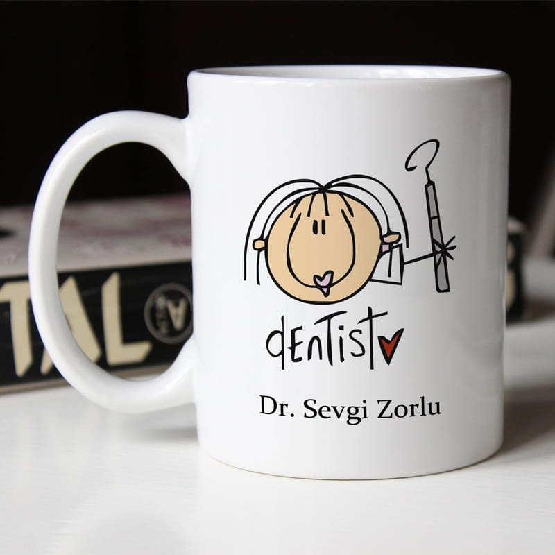 Diş Hekimi Karikatürlü Diş Hekimi Kupası