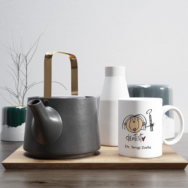 Diş Hekimi Karikatürlü Diş Hekimi Kupası