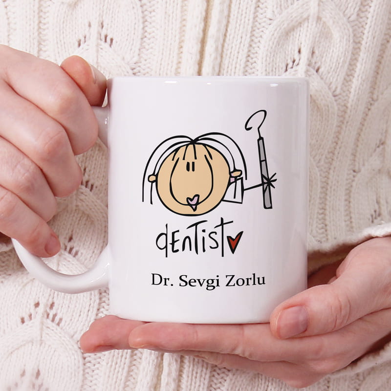 Diş Hekimi Karikatürlü Diş Hekimi Kupası