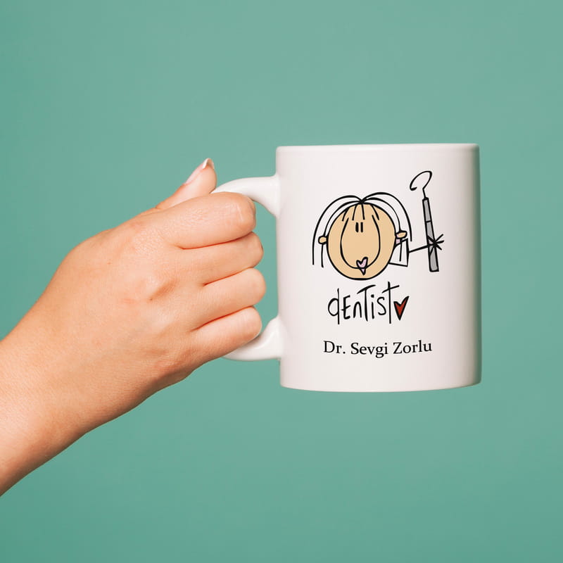 Diş Hekimi Karikatürlü Diş Hekimi Kupası
