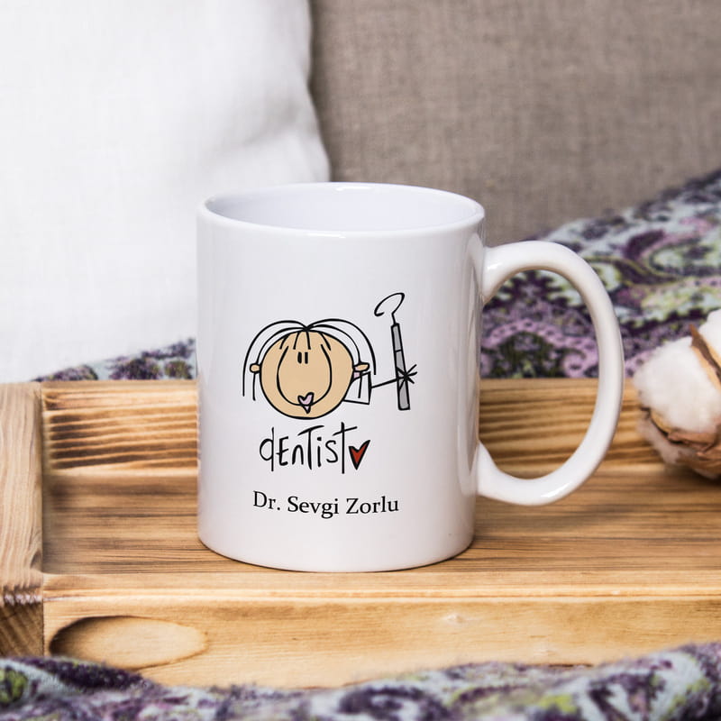 Diş Hekimi Karikatürlü Diş Hekimi Kupası