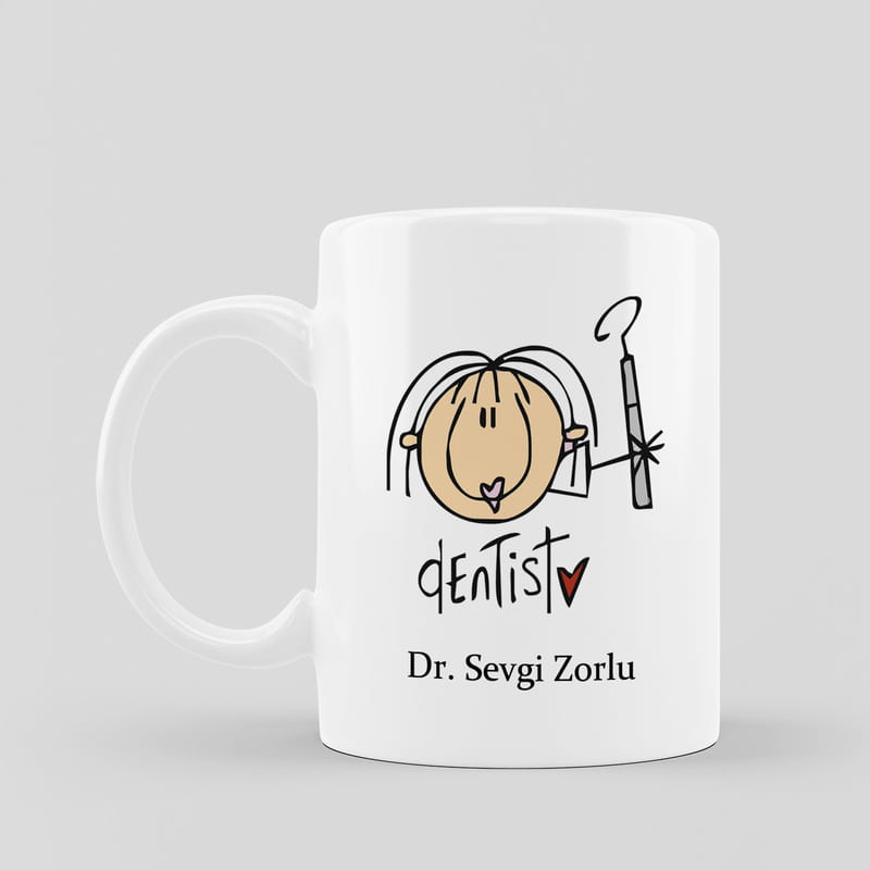 Diş Hekimi Karikatürlü Diş Hekimi Kupası