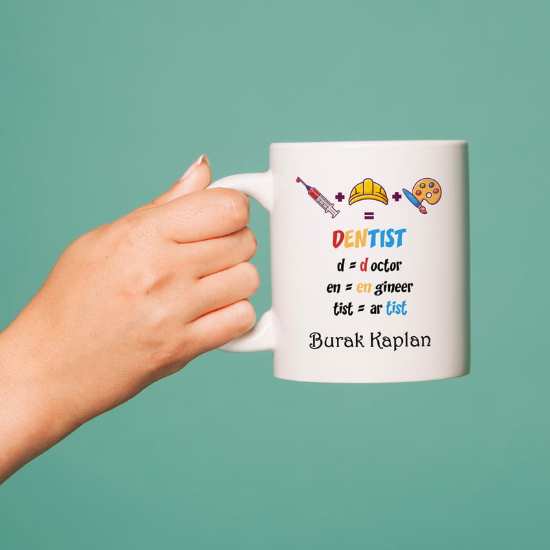 Diş Hekimine Hediye Doctor Engineer Artist Kupa Bardak