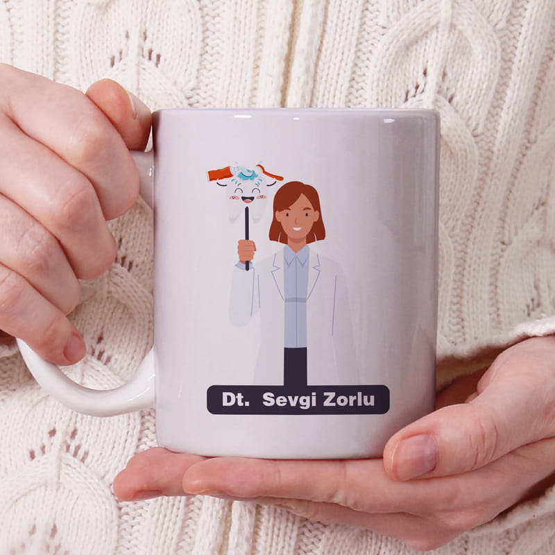 Diş Hekimine Özel Tasarım Kupa