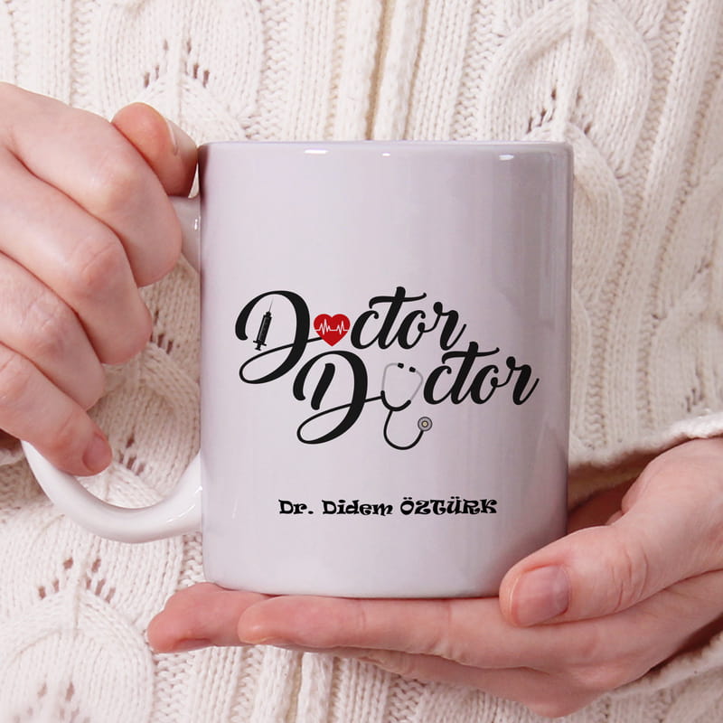 Doktor Tasarımlı Kişiye Özel Kupa