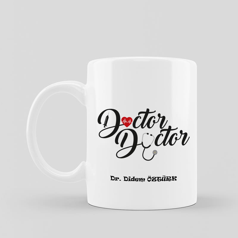 Doktor Tasarımlı Kişiye Özel Kupa