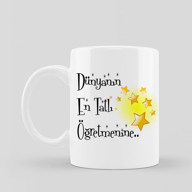 Dünyanın En İyi Öğretmenine Hediye Kişiye Özel Kupa Bardak