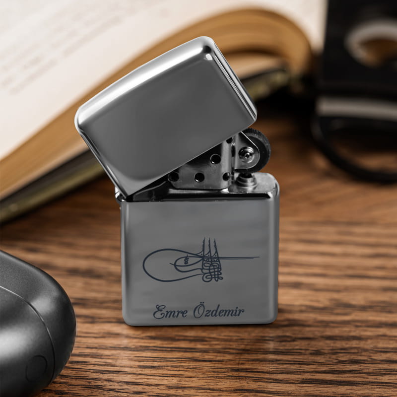 Fatih Sultan Mehmet İmzalı Kişiye Özel Hediye Metal Çakmak Seti